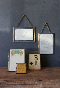 hanging brass picture frame