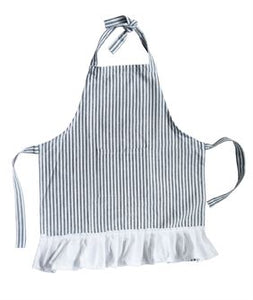 black & cream child apron
