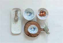 ceramic platter--blue and white