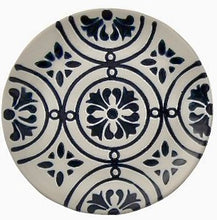 blue & white hand painted plate